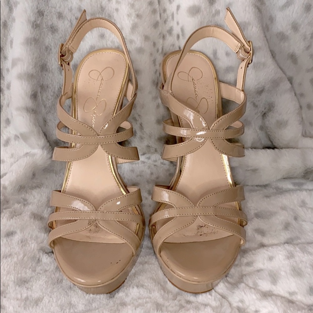 Strappy Nude Jessica Simpson Heels